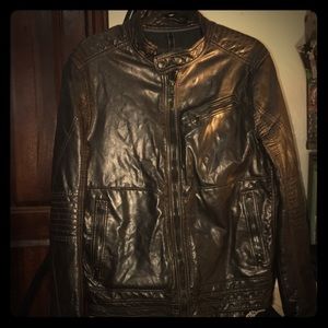 Express leather moto jacket